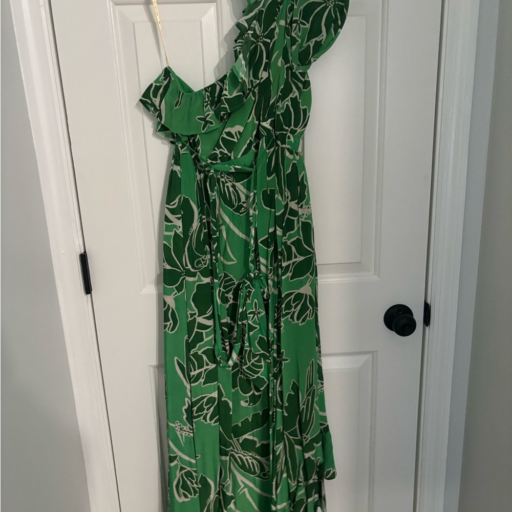 Farm Rio x Anthropologie Printed One-Shoulder Ruffle Dress
